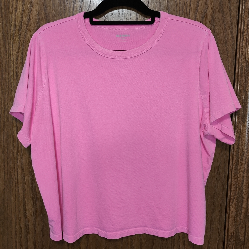 Women's Old Navy Everywear Hot Pink Tee Shirt Top, Size XL